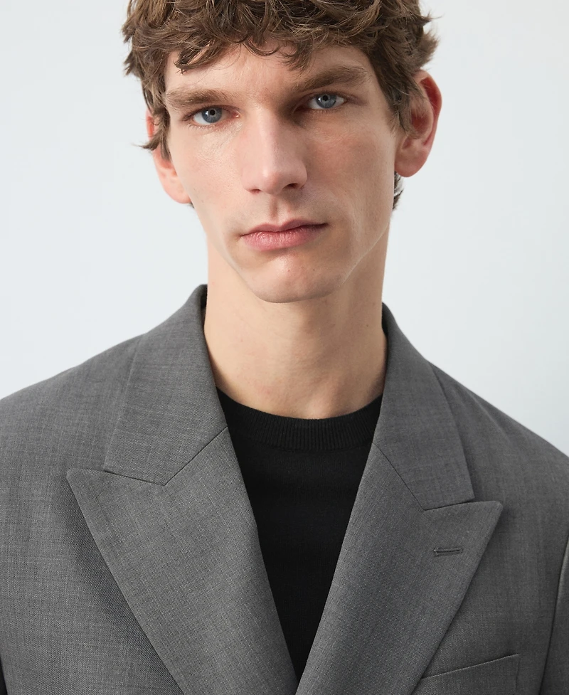 Mango Men's Ricardo Regular Fit Double-Breasted Suit Jacket