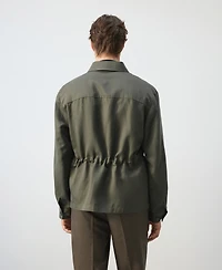 Mango Men's Ruched-Back Lyocell Jacket