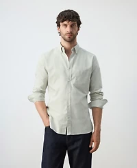 Mango Men's Cotton Regular-Fit Oxford Shirt