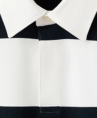 Mango Men's Cotton Striped Polo Sweatshirt