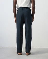 Mango Men's Slim-Fit Linen-Lyocell-Blend Pants