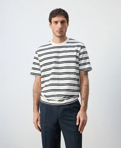 Mango Men's Regular-Fit Striped T-Shirt
