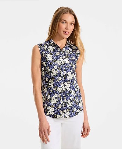 Lands' End Women's No Iron Sleeveless Shirt