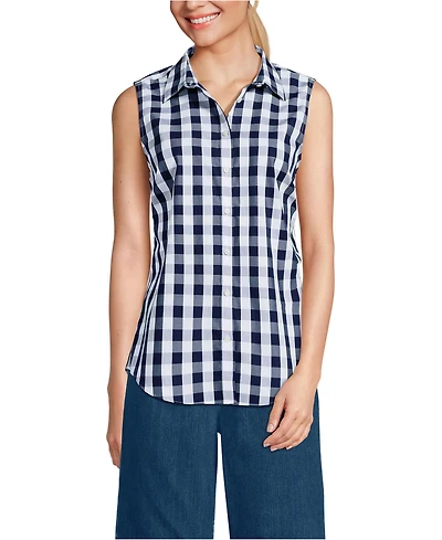 Lands' End Women's No Iron Sleeveless Shirt