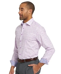 Nick Graham Men's Fenway Paisley Spread Collar Dress Shirt