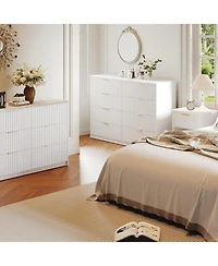 gaomon Modern 8-Drawer Dresser with Fluted Front
