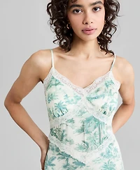 And Now This Women's Printed Lace-Trim Maxi Dress, Macy's Exclusive