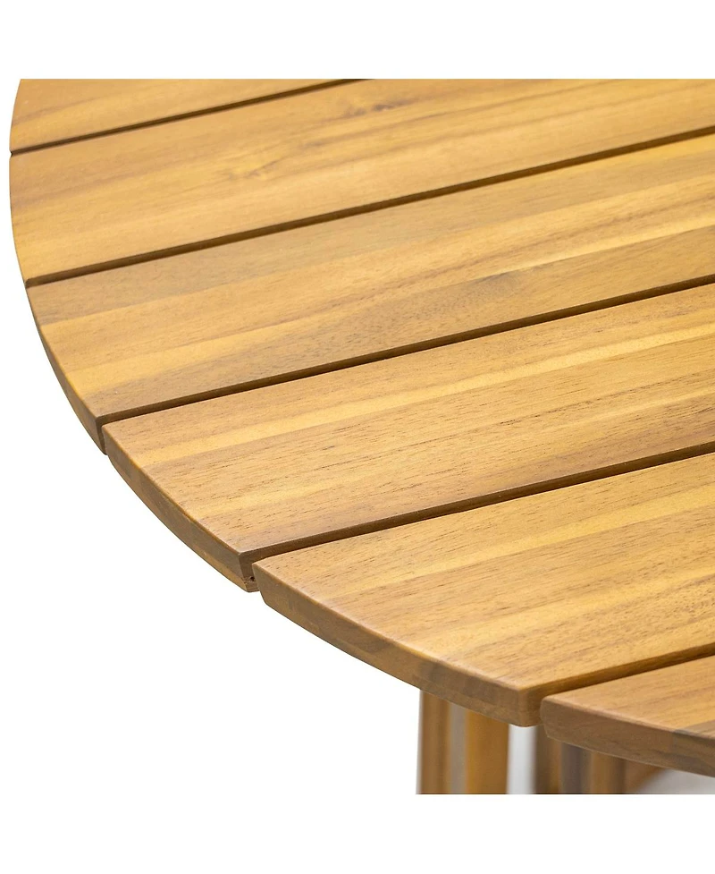 Streamdale Furniture Outdoor Round Top Acacia Wood Dining Table,Round Bistro Table