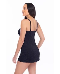 Krinkle Women's Chlorine Resistant Skater Swim Dress