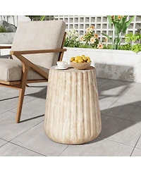 Streamdale Furniture Outdoor Cleme Carved Side Table