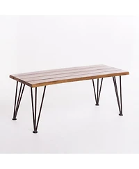 Mondawe Outdoor Coffee Table – Wood & Metal Frame