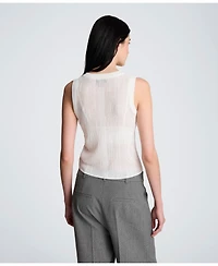 Kenneth Cole Women's Sheer Variegated Rib Vest