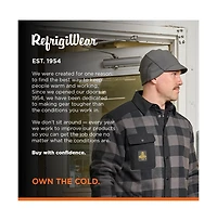 RefrigiWear Men's Beanie with Visor - Stretch Nylon/Spandex Shell, Fleece-Lined Winter Hat