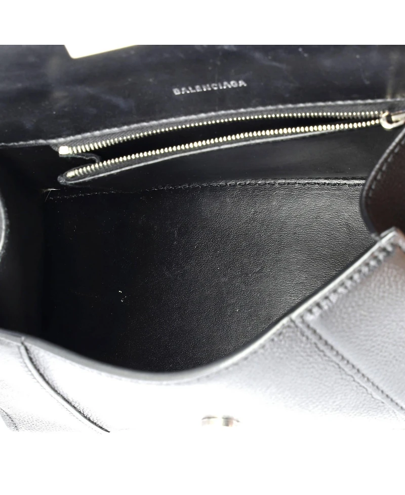 Pre-Owned Balenciaga Small Hourglass Top Handle Bag Leather