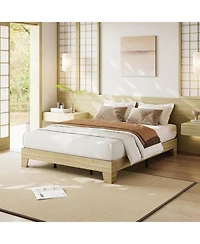 gaomon Platform Bed Frame Minimalist Design Wood Slats Support Underbed Storage Noise Free No Box Spring Easy