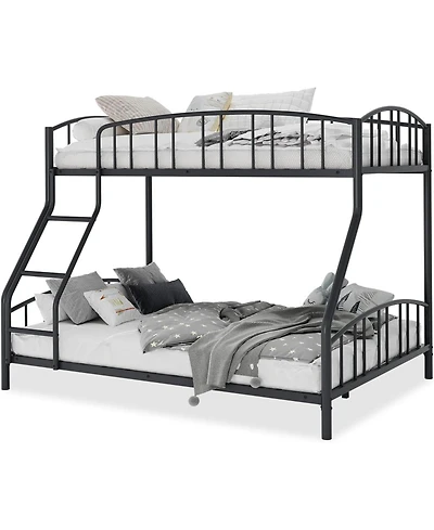 gaomon Metal Bunk Bed with Ladder & Guardrail, Heavy Duty Steel Frame, Space Saving Bed for Kids.