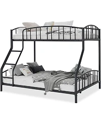 gaomon Metal Bunk Bed with Ladder & Guardrail, Heavy Duty Steel Frame, Space Saving Bed for Kids.