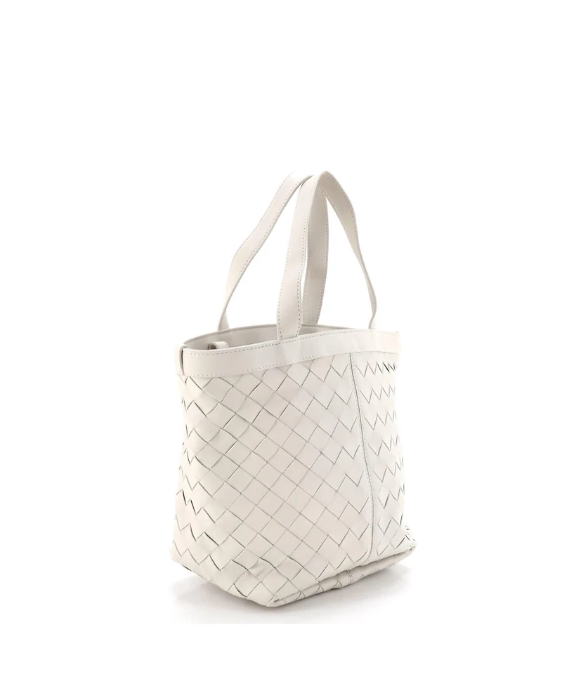 Pre-Owned Bottega Veneta Small Flip Flap Tote Intrecciato Leather