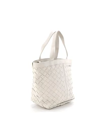 Pre-Owned Bottega Veneta Small Flip Flap Tote Intrecciato Leather