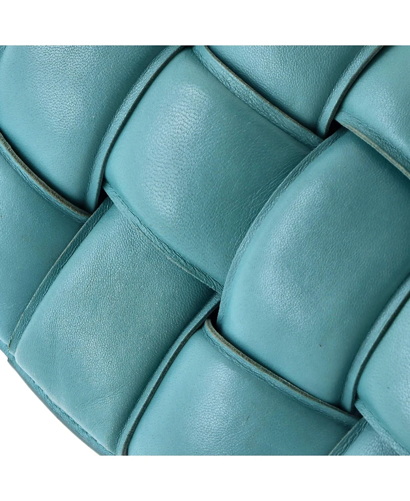 Pre-Owned Bottega Veneta Small Cassette Crossbody Bag Padded Maxi Intrecciato Leather