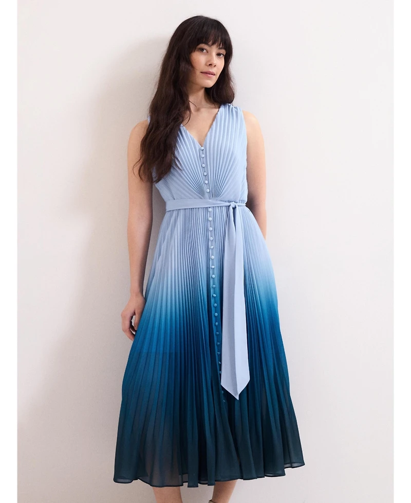 Phase Eight Women's Mira Pleated V-Neck Midi Dress