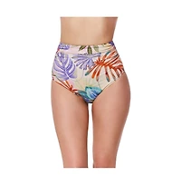 Gottex Women's Cherry Blossom Shirred High Waist Swim Bottom