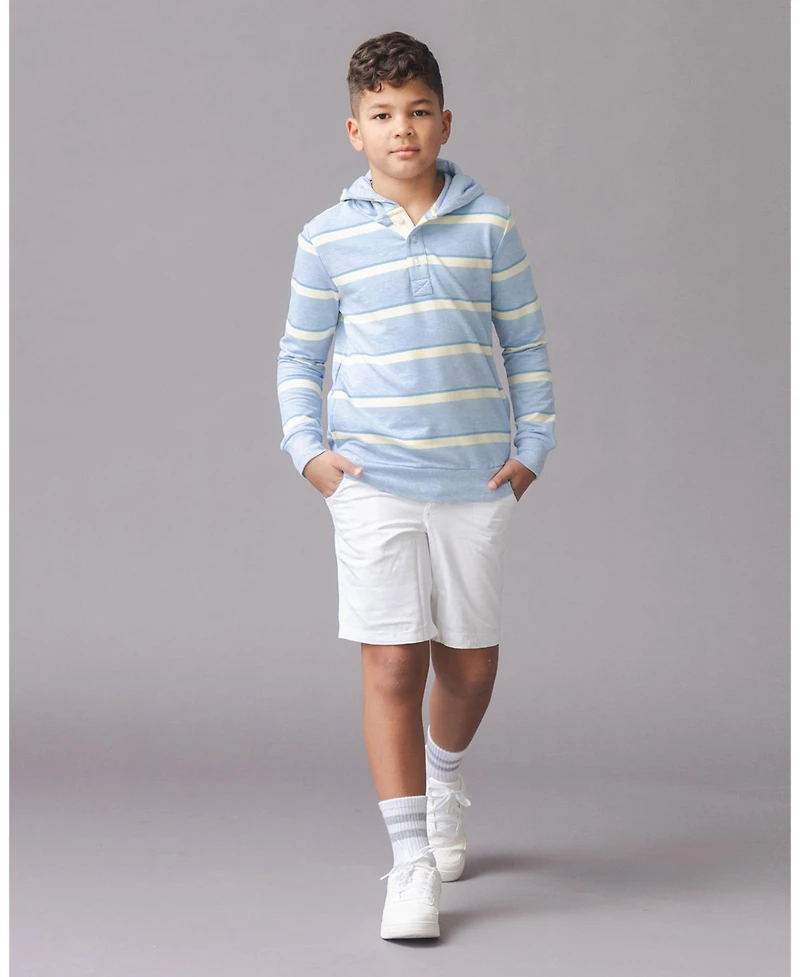 Hope and Henry Boys' Organic French Terry Henley Hoodie