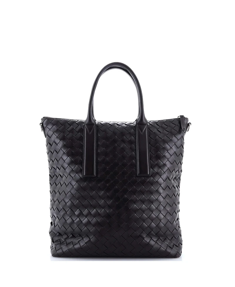 Pre-Owned Bottega Veneta North South Convertible Zip Tote Intrecciato Leather