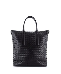 Pre-Owned Bottega Veneta North South Convertible Zip Tote Intrecciato Leather