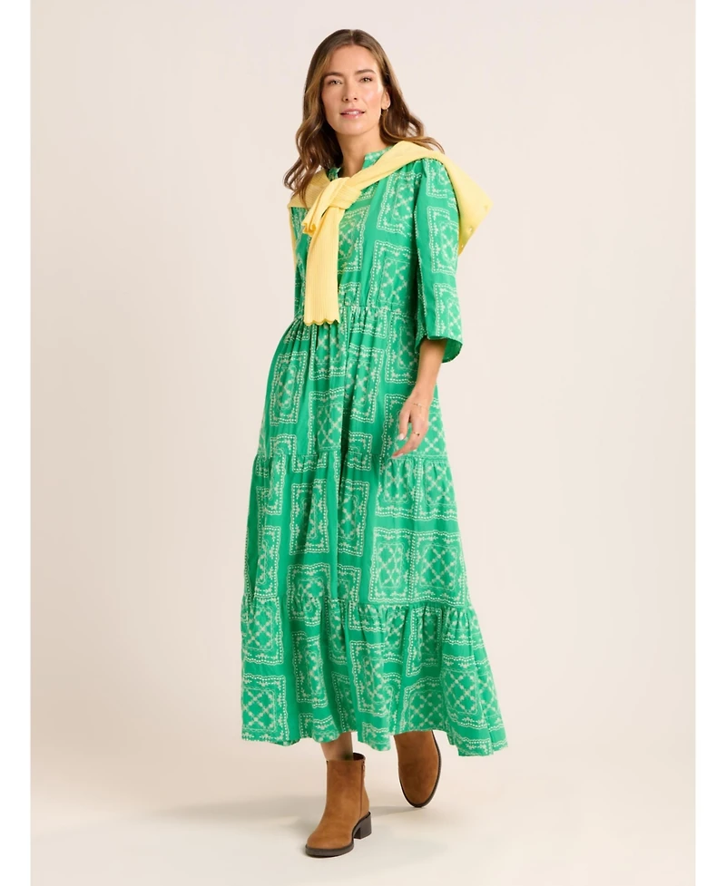 Brakeburn Women's Clarisa Embroidered Maxi Dress