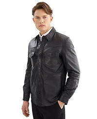 Regency Leathers Men's Grant Leather Shirt