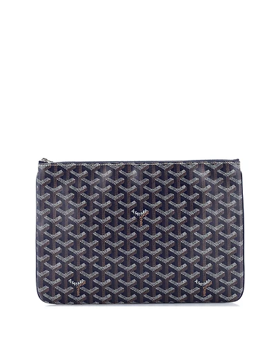 Pre-Owned Goyard Mm Senat Zip Pouch Coated Canvas