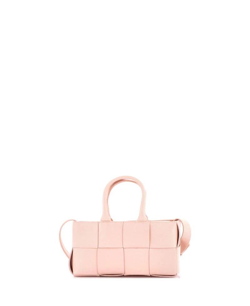 Pre-Owned Bottega Veneta East West Arco Top Handle Shoulder Bag Maxi Intrecciato Leather