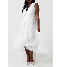 Coast Women's Plunge Neck Maxi Wedding Dress