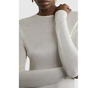 Karen Millen Women's Slinky Lace Asymmetric Maxi Dress