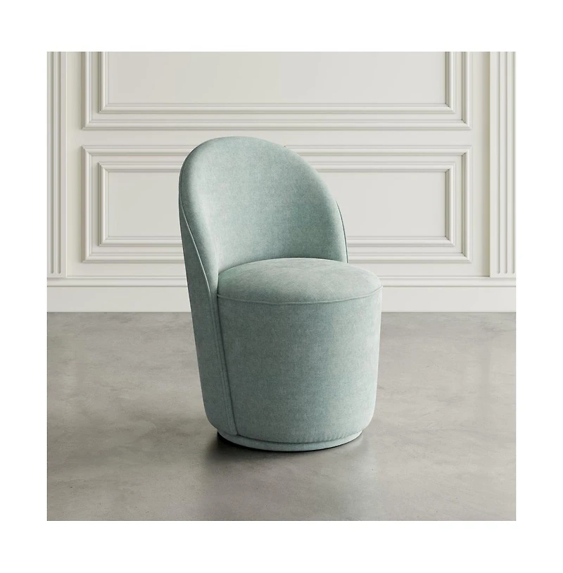 Jofran Landon Mid-Century Modern Upholstered Swivel Dining Chair (Set of 2