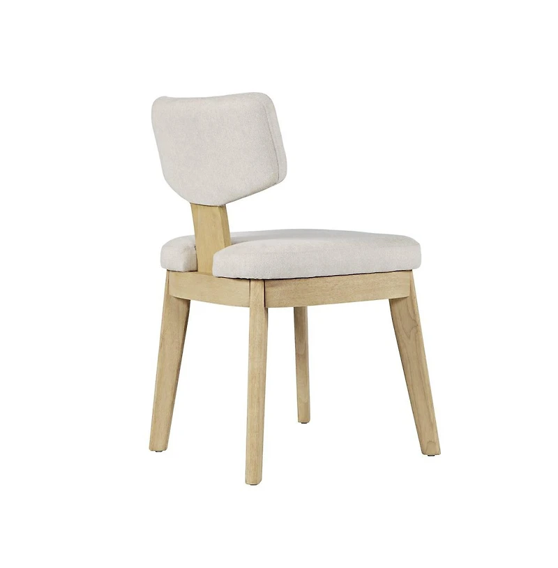 Tate Mid-Century Modern Split Back Upholstered Dining Chair (Set of 2)