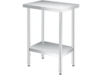 gaomon Stainless Steel Work Table 18x24x35 Inches with Adjustable Leveling Feet, Commercial Heavy Duty Kitchen Prep Table