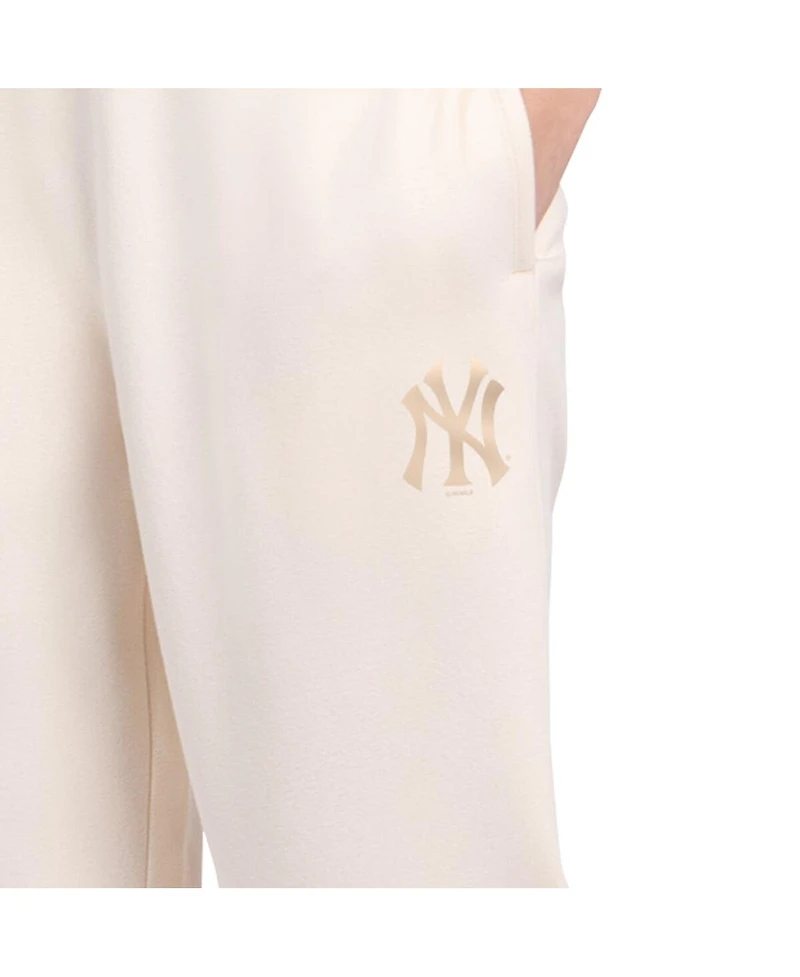 Starter Women's Cream New York Yankees Pastel High Waisted Fleece Pants