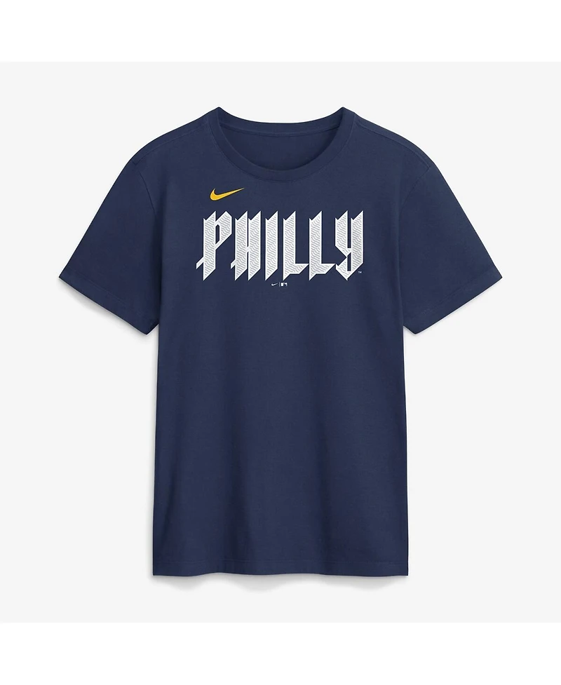 Nike Men's Navy Philadelphia Phillies City Connect Large Logo T-Shirt