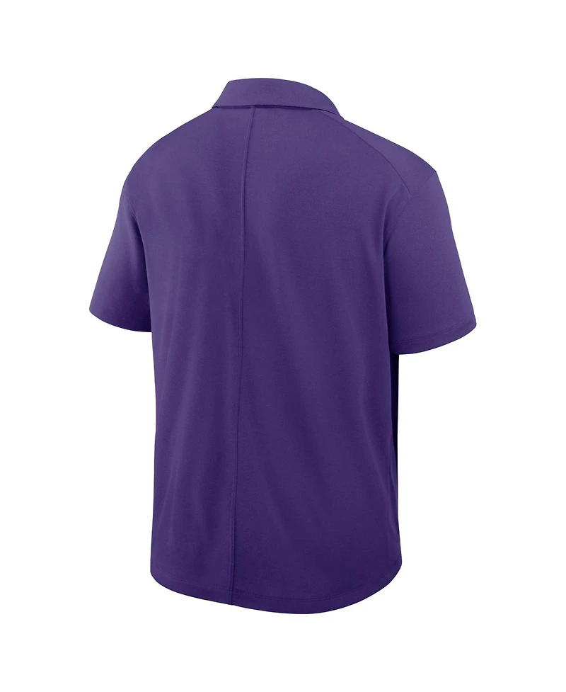 Nike Men's Purple Lsu Tigers Primetime Victory Plus Dri-fit Polo Shirt