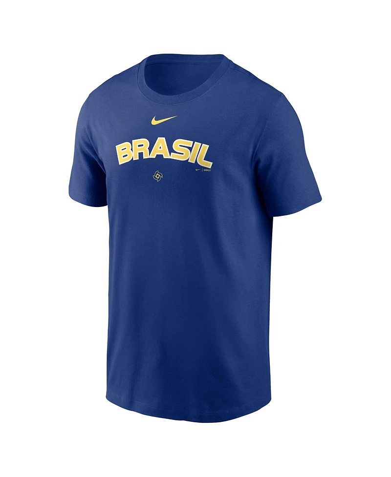 Nike Men's Royal Brazil Baseball 2026 World Baseball Classic Wordmark T-Shirt