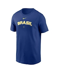 Nike Men's Royal Brazil Baseball 2026 World Baseball Classic Wordmark T-Shirt