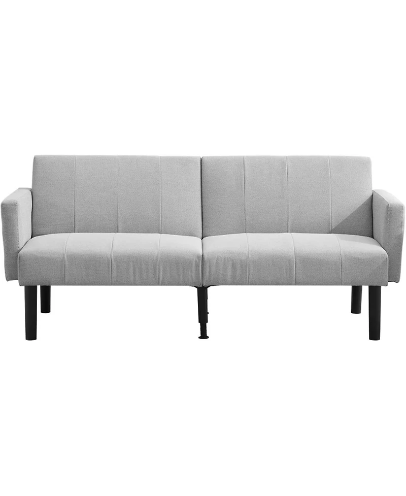 Gaomon 75.5" Linen Flannel Double Sofa Bed, 3-Position Recliner Mid-Century Sleeper