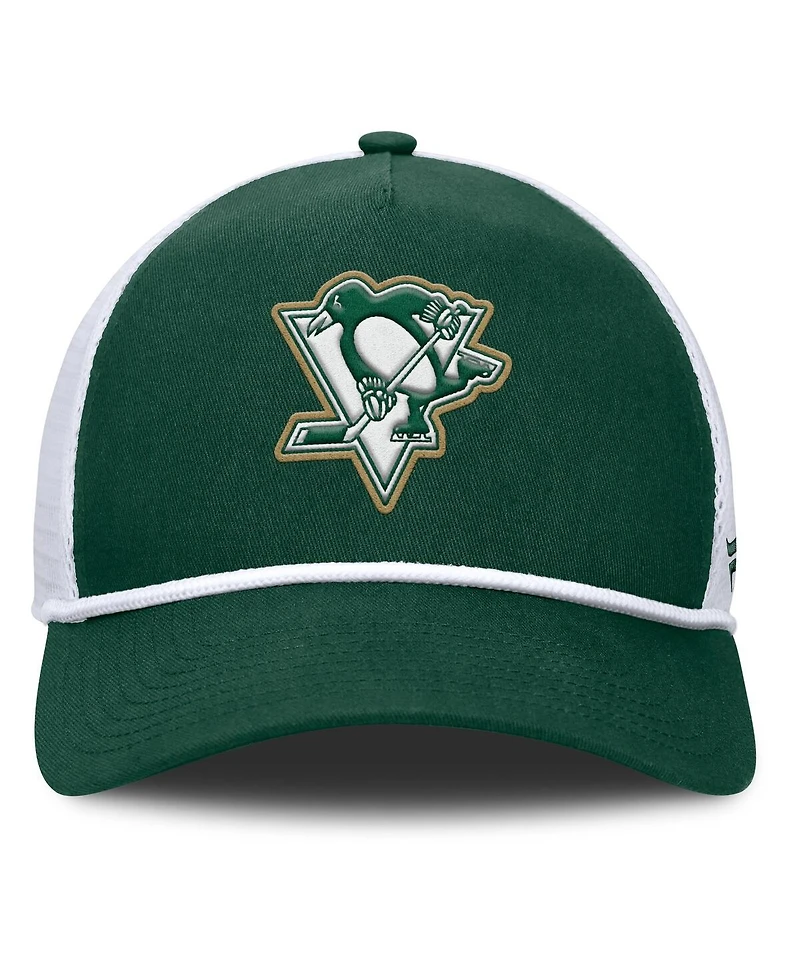 Fanatics Men's Green/White Pittsburgh Penguins Bermuda A-Frame Adjustable Hat