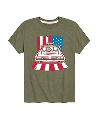 Hot Wheels Boys' Toddler 2T-5T Usa Stripes Short-Sleeve Graphic T-Shirt