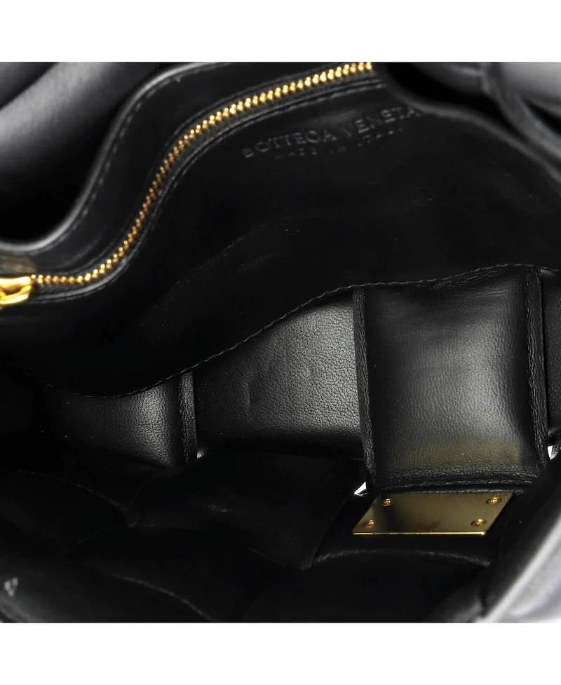 Pre-Owned Bottega Veneta Cassette Chain Crossbody Bag Padded Maxi Intrecciato Leather