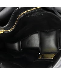 Pre-Owned Bottega Veneta Cassette Chain Crossbody Bag Padded Maxi Intrecciato Leather