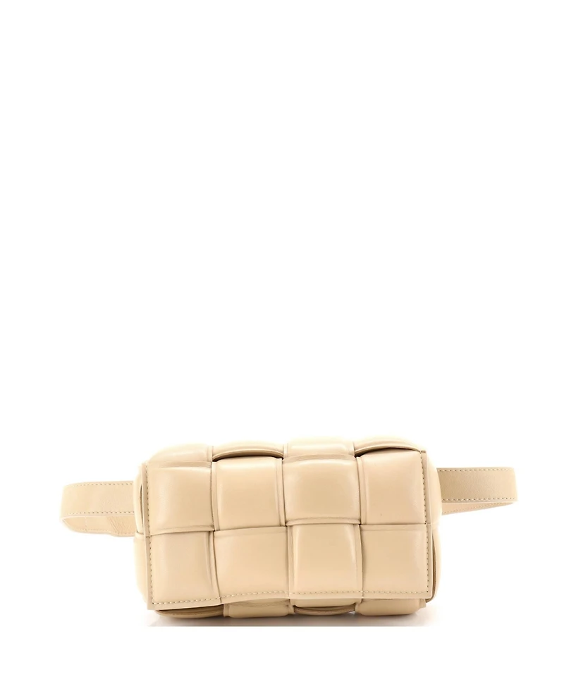 Pre-Owned Bottega Veneta Cassette Belt Bag Padded Intrecciato Leather