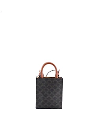 Pre-Owned Celine Mini Vertical Cabas Tote Triomphe Coated Canvas